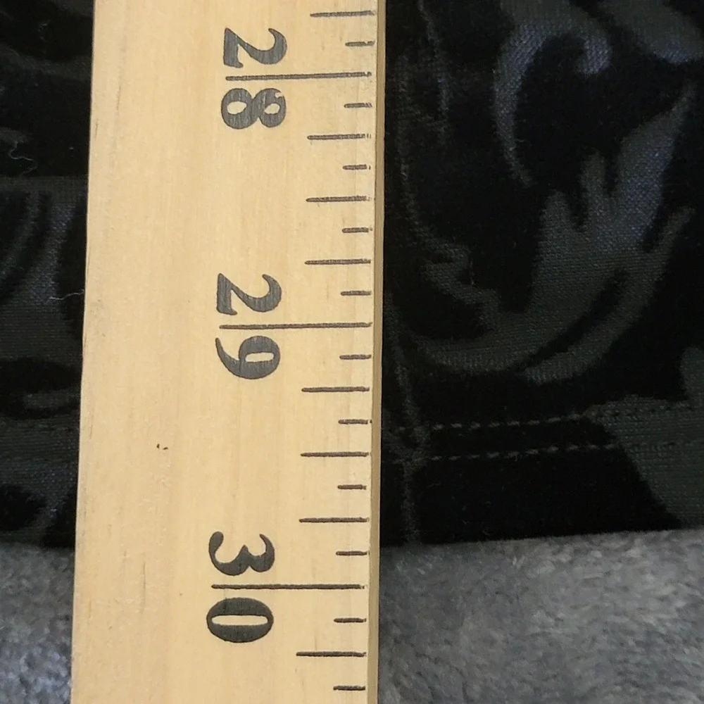 New Directions Blouse Women XL Black Velvet Burnout Damask Ring Detail - Picture 10 of 10